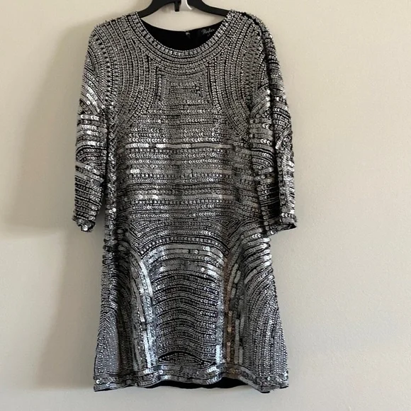 parker beaded dress Parker Dress Sequin And Beaded Size 8 Women's Parker Black